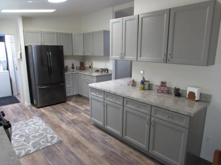 custom kitchen cabinets in gray